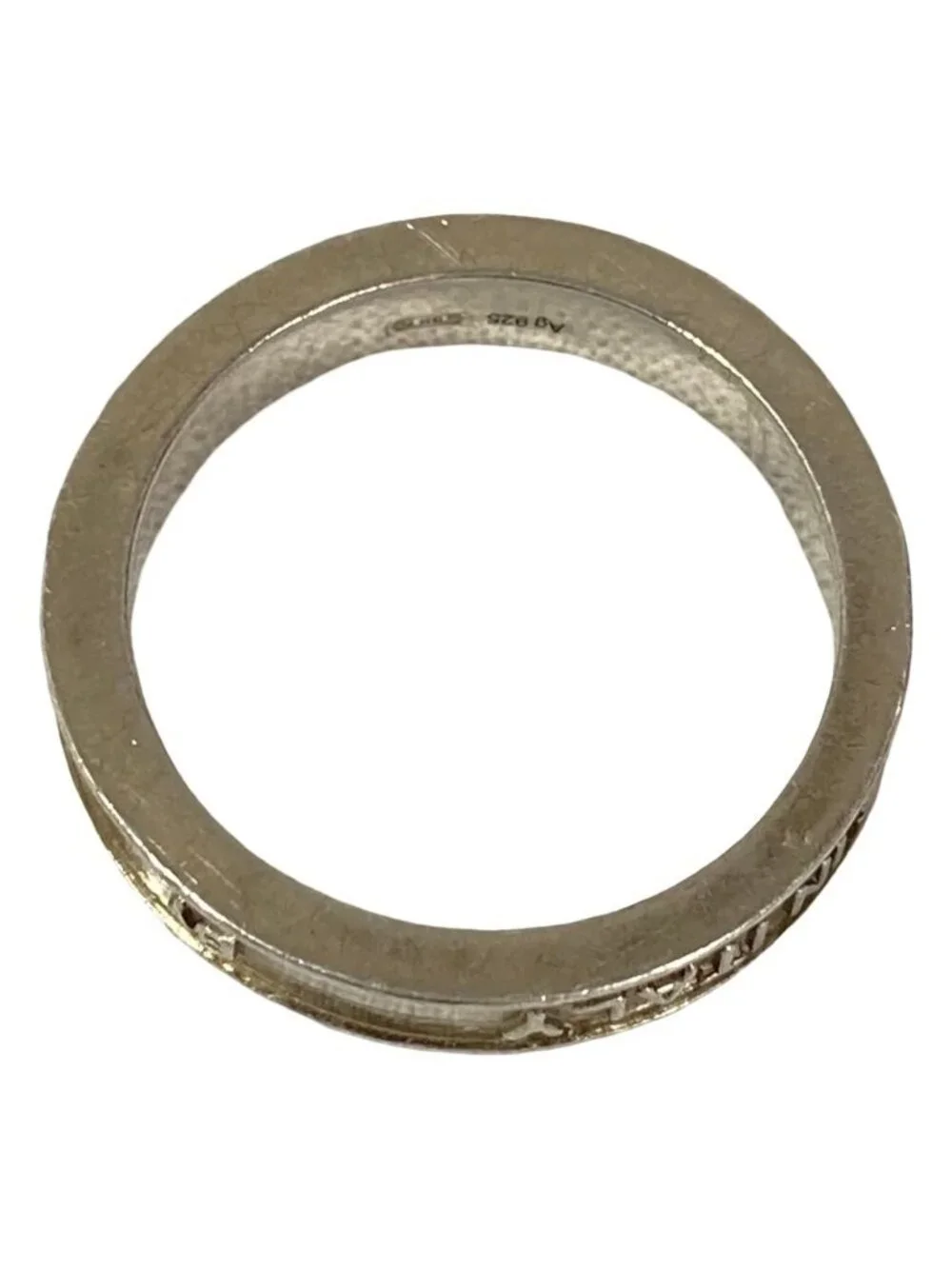 Gucci Interlocking Script Logo Ring 925 22 Silver